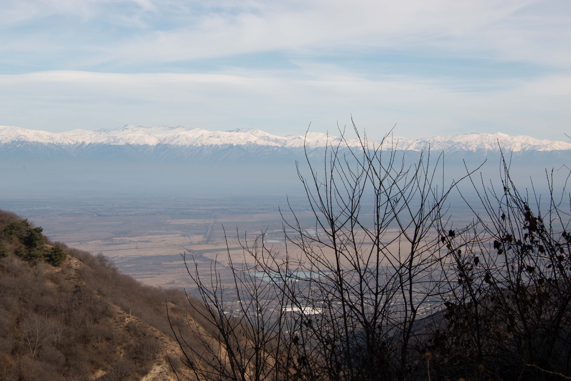 Alazani Valley and the Greater Caucasus from Sighnaghi